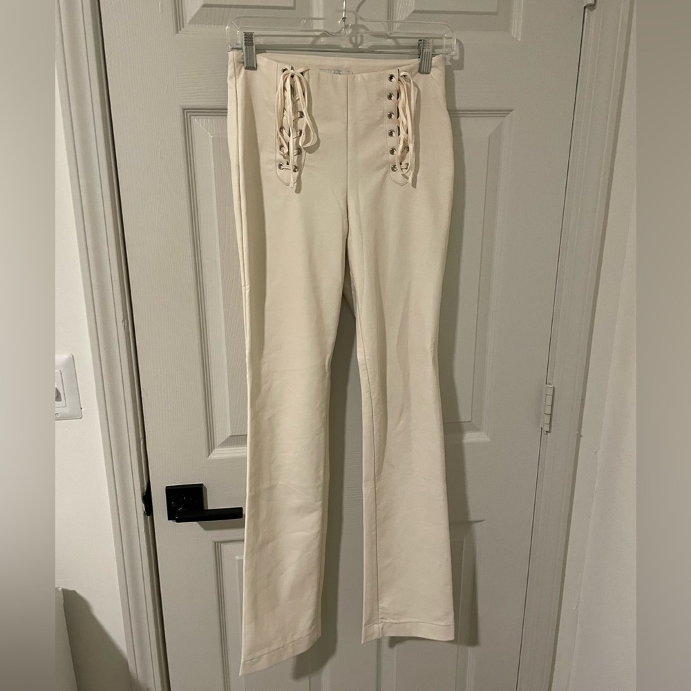 House of CB Mistress Rocks ‘Oh my white vegan leather pants’